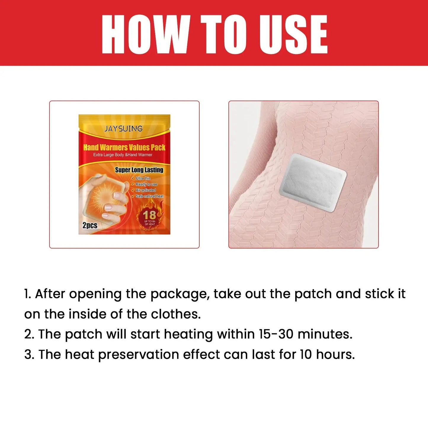 Hand Warmers 20 Pack Odorless 10-Hour Lasting Heat – Disposable Breathable Warmers Safe for Babies Winter Outdoor Travel Camping Skiing Bedtime