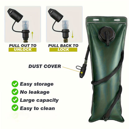 Hydration Backpack with 3L Water Bladder – Nylon Hiking Pack with Included Water Bag for Camping, Trail Running & Outdoor Adventures, Available in Khaki, Green, Camo & Camo Gray