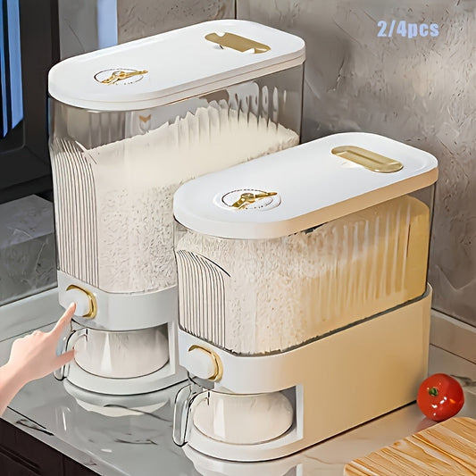 Large Capacity Food Storage Container 11/22 lbs Airtight Sealed Tank, BPA-Free Plastic Bulk Storage for Rice Grains Nuts, Kitchen Cabinet Pantry Organizer with Lid – 5KG/10KG Options