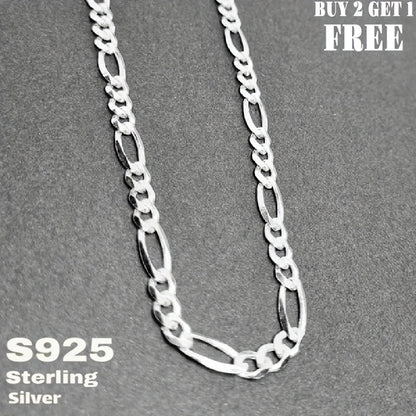 925 Sterling Silver Figaro Chain Necklace – 6mm Wide, 18 to 24 Inch, Unisex Men & Women, Includes Gift Box – Classic Silver Chain for Everyday Wear & Gifting