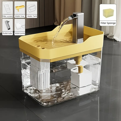 Automatic Pet Water Fountain for Cats & Dogs, 57.48oz Ultra-Quiet USB Circulating Water Dispenser with Filtration, Battery-Free Cat Drinking Feeder