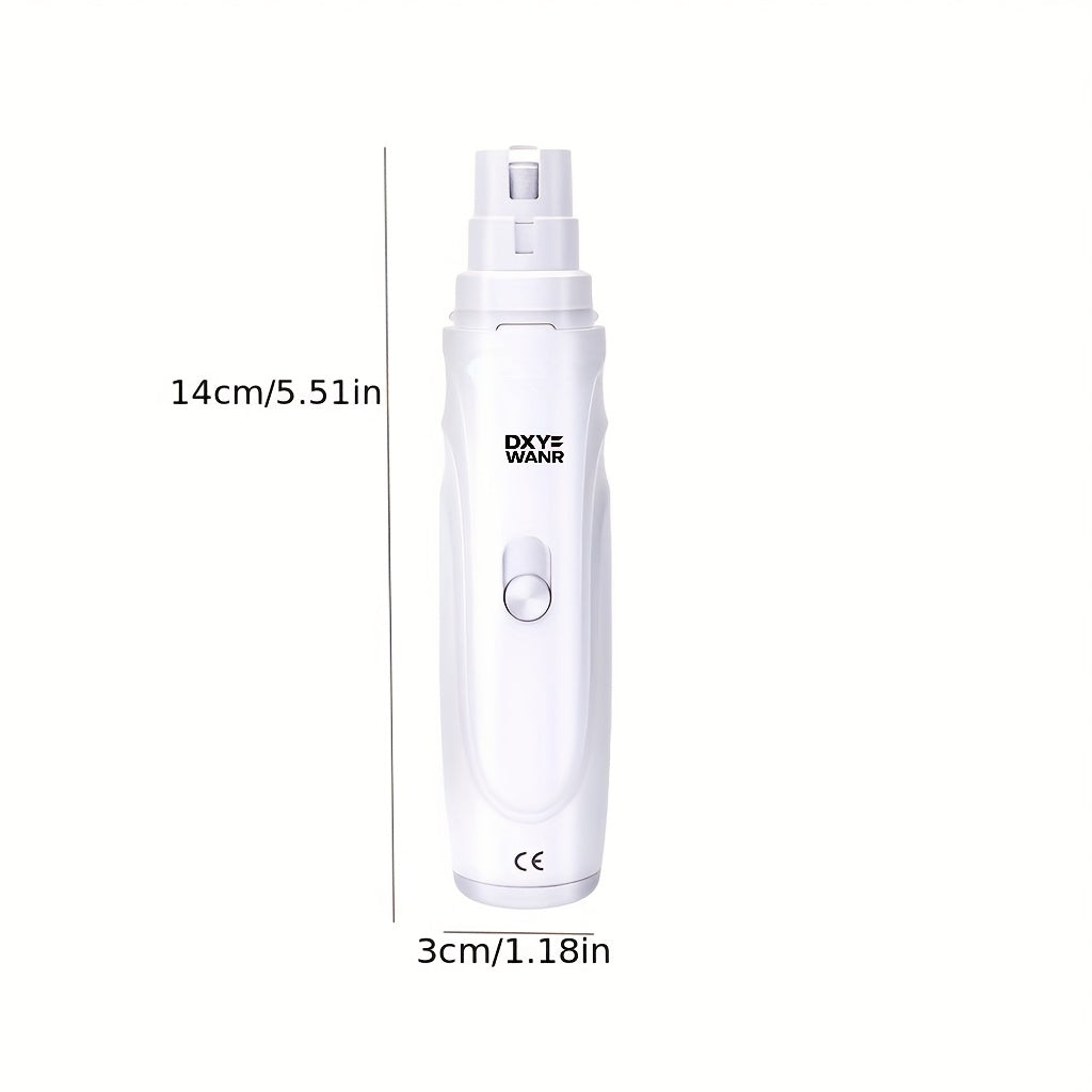 Electric Pet Nail Grinder for Dogs & Cats – Quiet USB Rechargeable Dog Nail Trimmer with 2 Speeds & 3 Port Sizes, Safe Low Noise Claw Grinder Tool