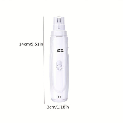 Electric Pet Nail Grinder for Dogs & Cats – Quiet USB Rechargeable Dog Nail Trimmer with 2 Speeds & 3 Port Sizes, Safe Low Noise Claw Grinder Tool