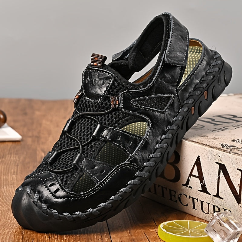 Men's Closed Toe Water Sandals - Non-Slip Quick-Drying Sports Sandals for Beach, Walking and Outdoor Activities, Breathable Soft Sole, Available in 4 Colors, Sizes US 5 to 12.5