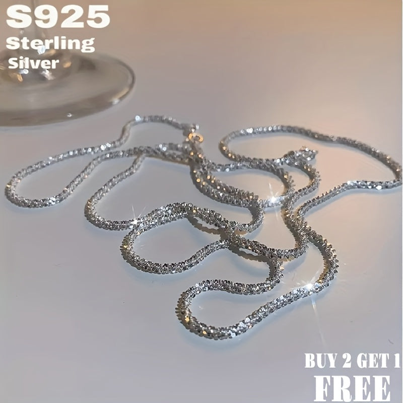 925 Sterling Silver Sparkling Star Necklace for Men & Women – Minimalist Sky Star Pendant Chain, Unisex Dainty Jewelry with Gift Box, Sizes 16-24 Inch, Perfect Gift for Couples & Parents