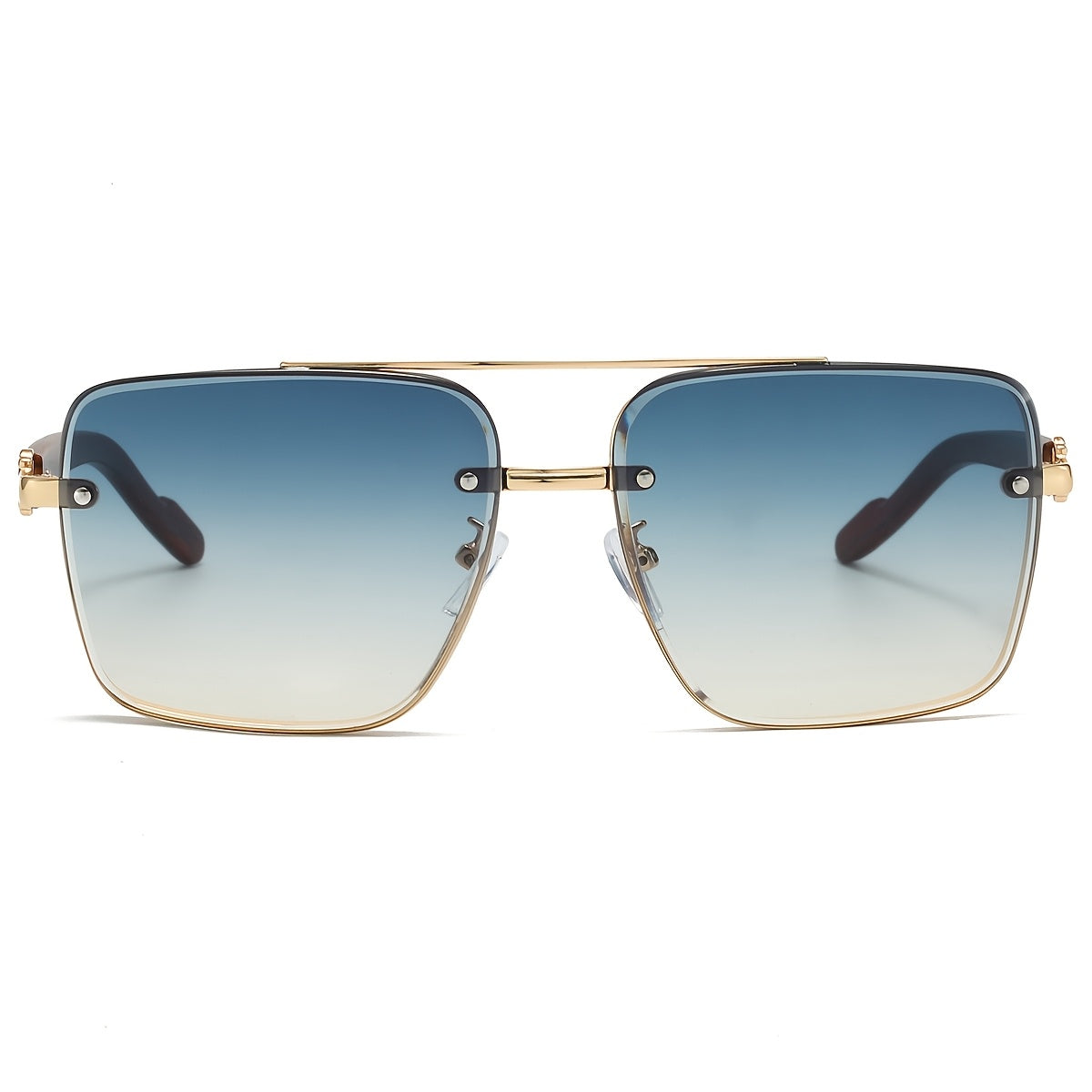 Retro Square Woodgrain Sunglasses for Men & Women – UV400 Gradient AC Lenses, Lightweight PC Frame, 7 Color Options, Vintage Street Style Eyewear for Driving, Travel & Everyday Wear