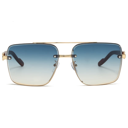 Retro Square Woodgrain Sunglasses for Men & Women – UV400 Gradient AC Lenses, Lightweight PC Frame, 7 Color Options, Vintage Street Style Eyewear for Driving, Travel & Everyday Wear