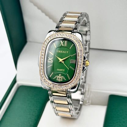 Women's Elegant Oval Dial Quartz Watch with Roman Numerals – Classic Analog Dress Watch with Alloy Band in 7 Colors, Perfect Gift for Women, Birthday, Anniversary & Holiday