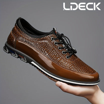 Men's High Top Business Casual Dress Shoes – Lace-Up Formal Oxford Sneakers for Office & Suit, 13 Colors, US Sizes 6.5–13.5