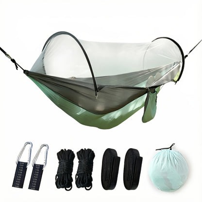 3-in-1 Double Camping Hammock with Mosquito Net and Sun Shade – Lightweight Portable Durable, Ideal for Camping Hiking Backpacking Picnicking Parks, 7 Color Options