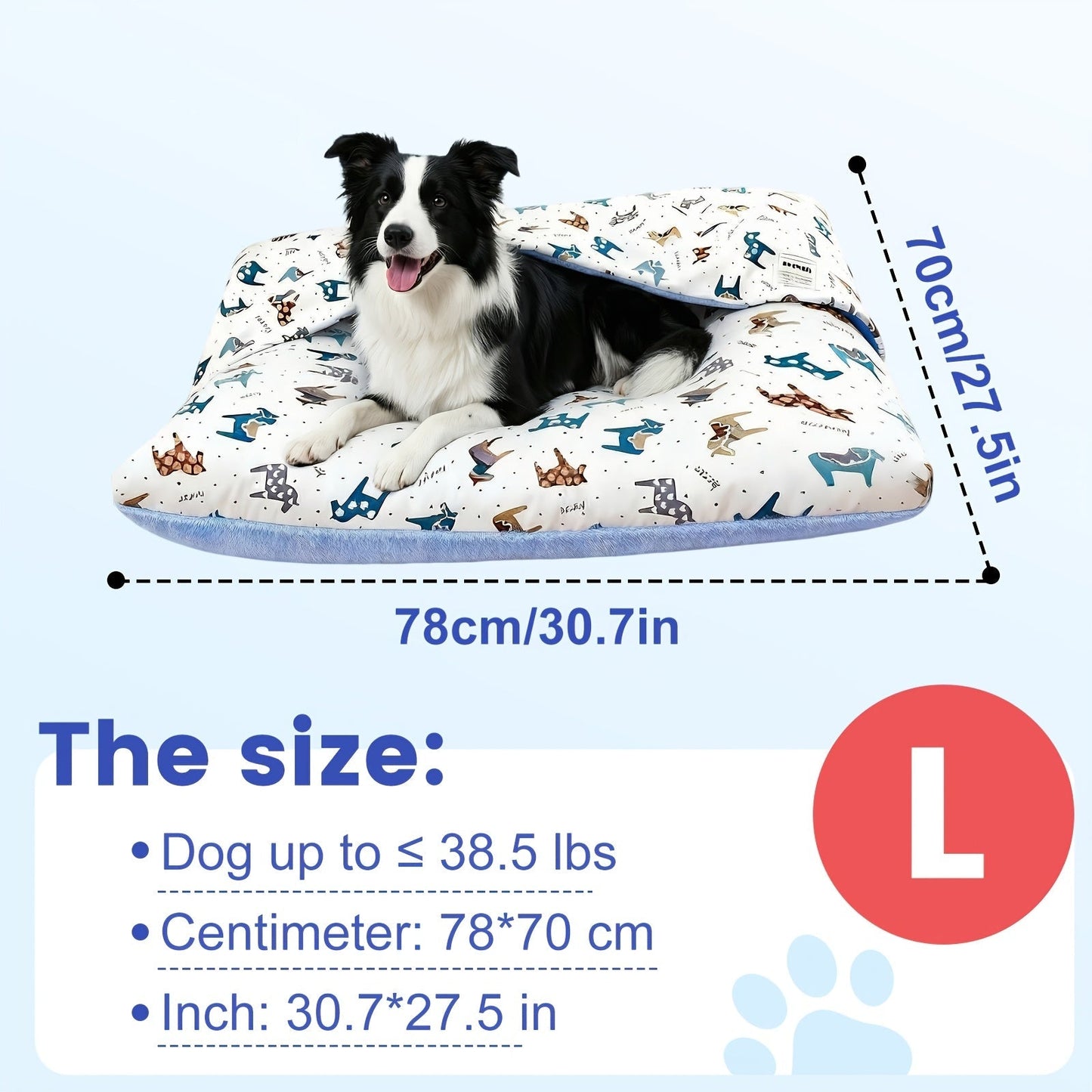 Washable Dog Bed Mat – Breathable Summer Pet Mattress with Removable Cover & Non-Slip Bottom, Cute Animal Patterns, All-Season Crate Pad for Small Medium Large Dogs & Indoor Cats