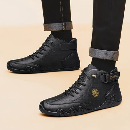 Men's High-Top Sneakers Breathable Lace-Up Casual Shoes Soft Rubber Sole Non-Slip Outdoor Walking Shoes for Men US 7-12 Multiple Colors