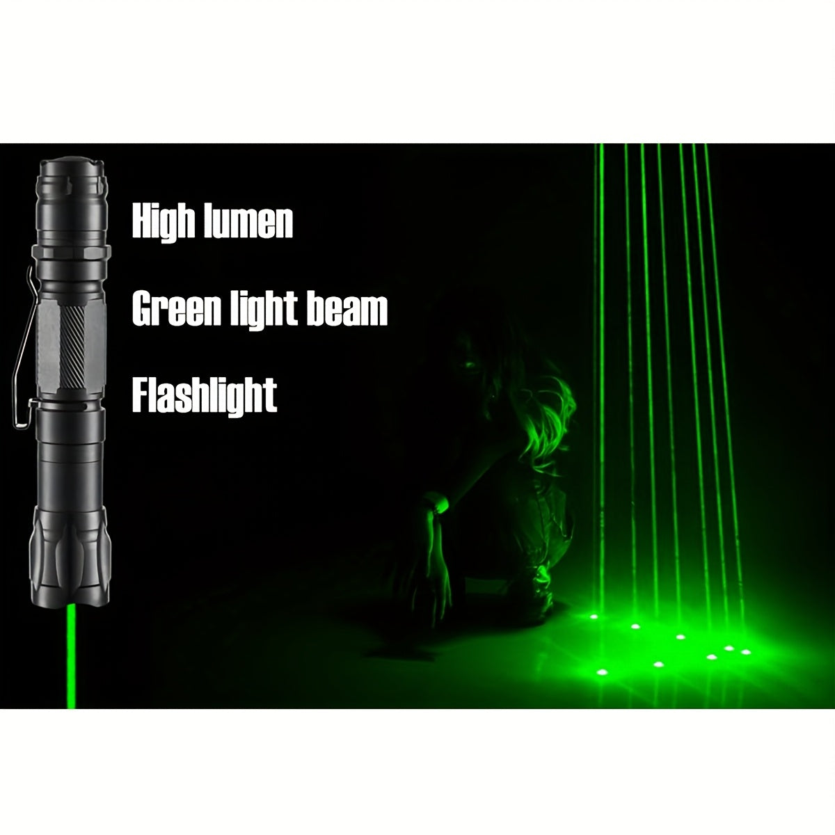 High Power Laser Pointer with Battery and Charger Set Red Green Purple Tactical Laser Flashlight for Indoor Presentations Outdoor Camping Hiking Stargazing Long Range Beam
