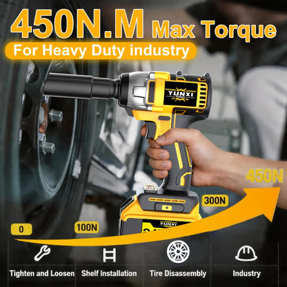 21V Brushless Cordless Impact Wrench & Drill Set – 4000mAh Li-ion Battery, Toolbox, Charger & Socket Accessories for Automotive, Home & Industrial Use