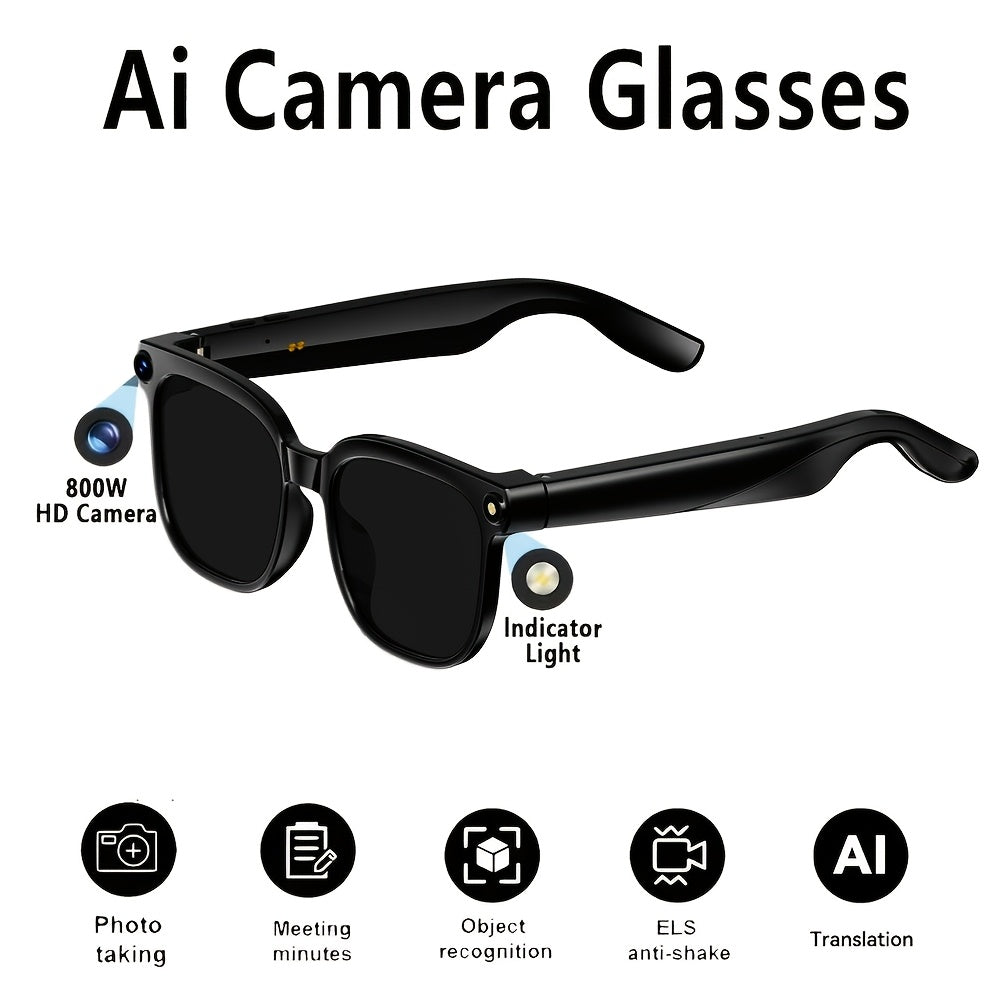 AI Smart Glasses with Camera or Audio – Real-Time Translation 110+ Languages, HD Video Recording, AI Voice Control, HiFi Music & Calling, Photochromic Lenses, Sports Skiing Outdoor Wearable Tech