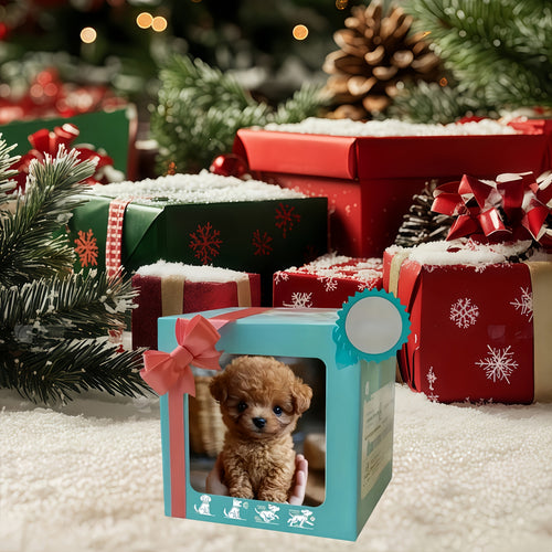 Interactive Robot Puppy Toy Walking Barking Tail Wagging Realistic Electric Simulation Dog with Dog Bone Accessory Gift Box Kids Birthday Christmas New Year Gift Boys Girls