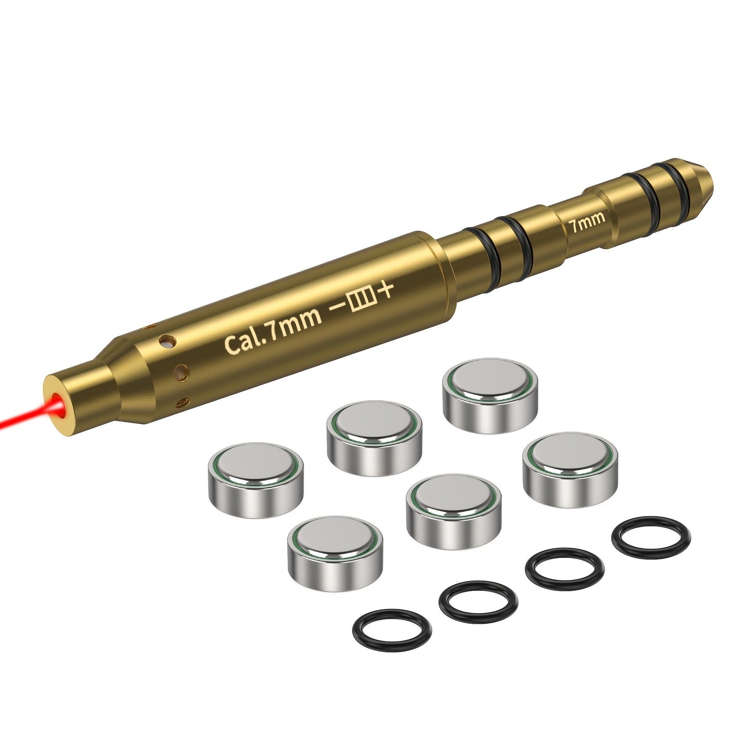 Laser Bore Sighter Multi-Caliber 22LR 223REM 243 9mm 308 30-06 7.62 177 6.5mm 7mm 25 27 Crossbow – Muzzle End Barrel Boresight Scope Zeroing Kit with 6 Batteries & 5 O-Rings 100 Yard Zero