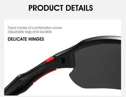Half Frame Polarized Sports Sunglasses for Men UV400 Protection Lightweight Goggles for Skiing Driving Running Fishing Outdoor Activities 3-Pack or 10-Pack