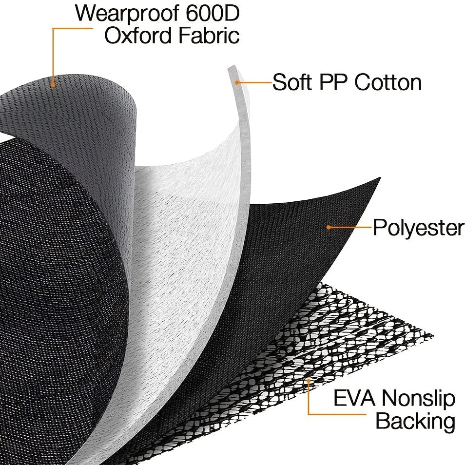 60/40 Split Bench Car Seat Cover for Cars Trucks SUVs – Waterproof Back Seat Protector for Pets & Kids, Easy Clean 100% Polyester, Universal Fit, Black