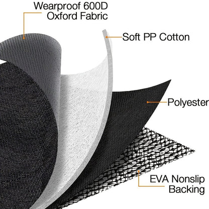 60/40 Split Bench Car Seat Cover for Cars Trucks SUVs – Waterproof Back Seat Protector for Pets & Kids, Easy Clean 100% Polyester, Universal Fit, Black