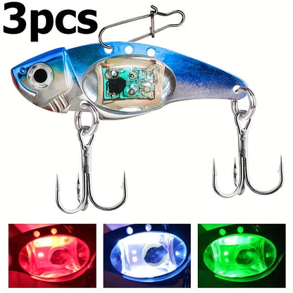 Electronic Fish Shaped Fishing Lure with LED Light, Sound & Vibration – Aluminum Alloy Bait Attracts Fish from 500 Meters, Outdoor Fishing Equipment for Bass, Saltwater & Freshwater – 1/2/3/4 Pack