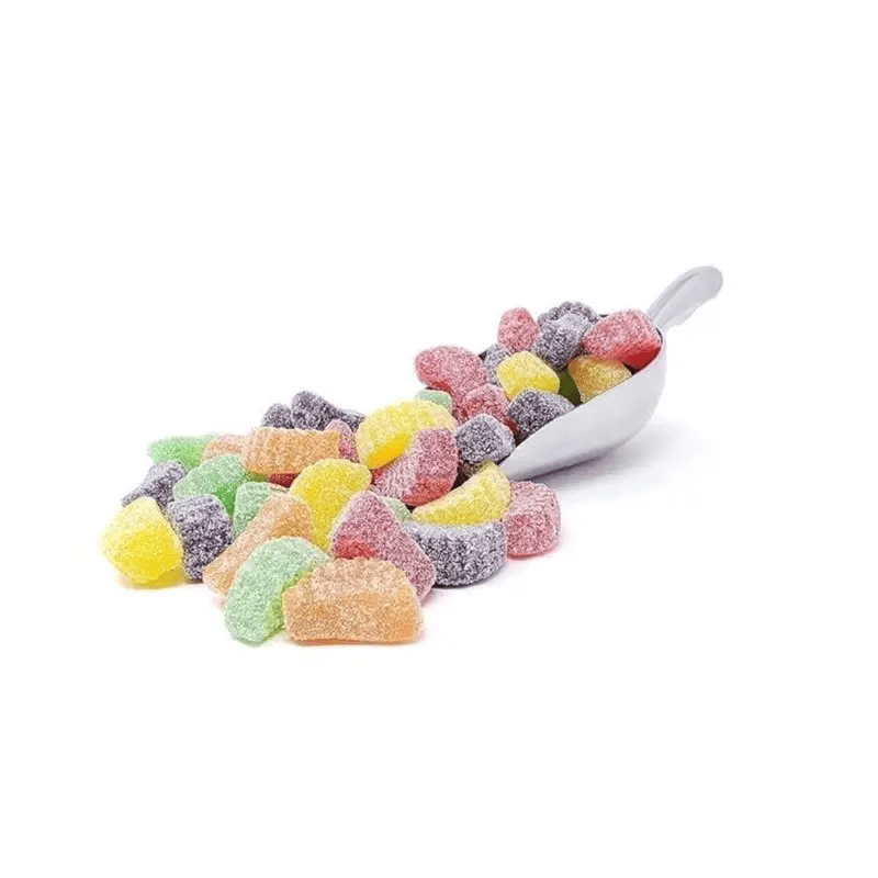 Assorted Fruit Slices Jelly Candy 10 oz – Chewy Sugar-Coated Gummy Candy Bag with Orange, Lemon, Lime & Cherry Flavors, Perfect for Parties, Lunchboxes & Candy Buffets