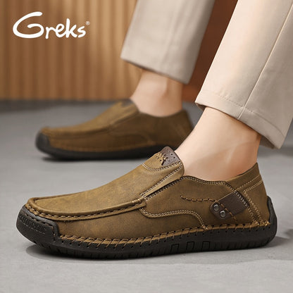 Men's Handstitched Driving Loafers Slip-On Shoes Lightweight Breathable – Casual Moccasin Boat Shoes for Business Casual, Travel, Walking & Outdoor, Sizes US 4–12.5