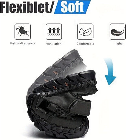 Men's Closed Toe Water Sandals - Non-Slip Quick-Drying Sports Sandals for Beach, Walking and Outdoor Activities, Breathable Soft Sole, Available in 4 Colors, Sizes US 5 to 12.5
