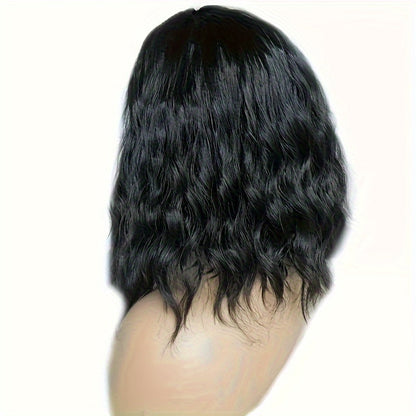 Glueless Brazilian Curly Short Wig for Women – Deep Wave Synthetic Hair, Natural Scalp Look, Breathable Cap, Light Beige, No Adhesive Needed for Daily Wear & Parties