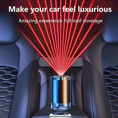Smart Car Aroma Diffuser with Essential Oils Starry Sky Projection Humidifier Ambient Light Car Air Freshener Ocean Osmanthus Cologne Scent 1.69oz Bottle for Car Interior