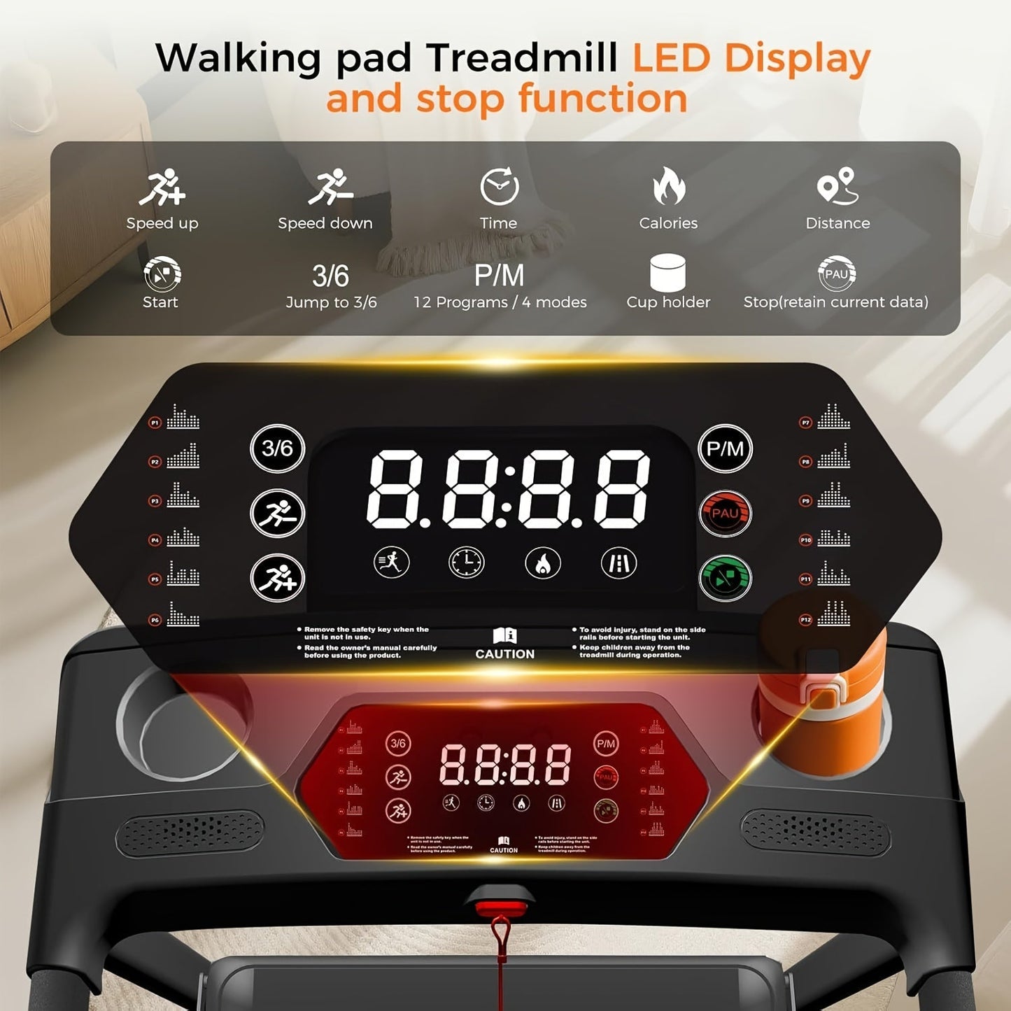 3-in-1 Foldable Treadmill with 14% Incline – Portable Home Treadmill with Handle, 300 LBS Capacity, 3.0HP Quiet Motor, Walk Jog Run Modes, Compact Walking Pad for Home Gym