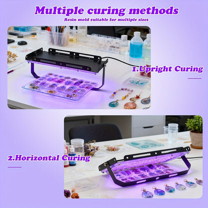 UV LED Resin Curing Lamp 96 or 144 LEDs High Power USB Plug & Play for Jewelry Making Epoxy Resin Hardening Mold Curing Resin Art Dark Violet