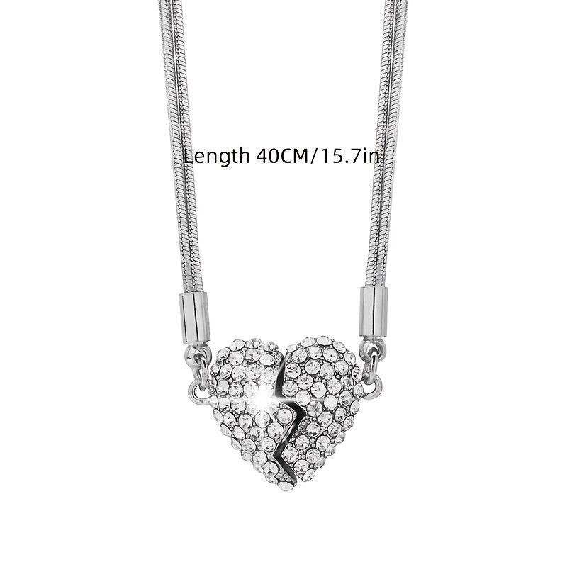 S925 Sterling Silver Three-Layer Heart Necklace for Women – Hypoallergenic Layered Heart Pendant with December Birthstone, Elegant Classic Jewelry for Valentine's Day, Weddings & Daily Wear, 40cm to 60cm