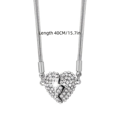S925 Sterling Silver Three-Layer Heart Necklace for Women – Hypoallergenic Layered Heart Pendant with December Birthstone, Elegant Classic Jewelry for Valentine's Day, Weddings & Daily Wear, 40cm to 60cm