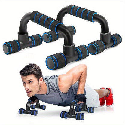 Ergonomic Push-Up Bars Non-Slip 300 Lbs Textured Foam Grips Portable Strength Training Push Up Stands for Home Gym Workout Wrist Support Easy Assembly Fitness Gift Blue Red Green