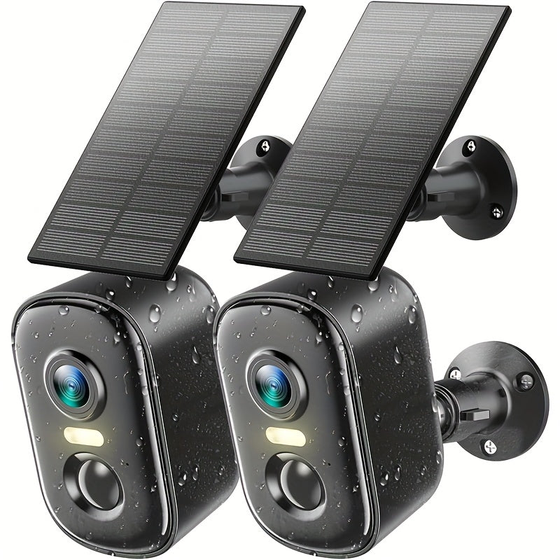 Solar Security Camera Outdoor Wireless WiFi – 1080P HD Night Vision, Dual Band 5G & 2.4GHz, IP66 Weatherproof, Motion Detection, App Remote Monitor, Indoor Outdoor Home Surveillance for Pets