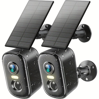 Solar Security Camera Outdoor Wireless WiFi – 1080P HD Night Vision, Dual Band 5G & 2.4GHz, IP66 Weatherproof, Motion Detection, App Remote Monitor, Indoor Outdoor Home Surveillance for Pets