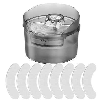 Large Dog Water Fountain 5L & 8L with Triple Filtration System, Automatic Pet Water Dispenser with Splatter Guard & Cleaning Kit for Large Dogs and Multiple Pets – Quiet Pump, No Battery Needed
