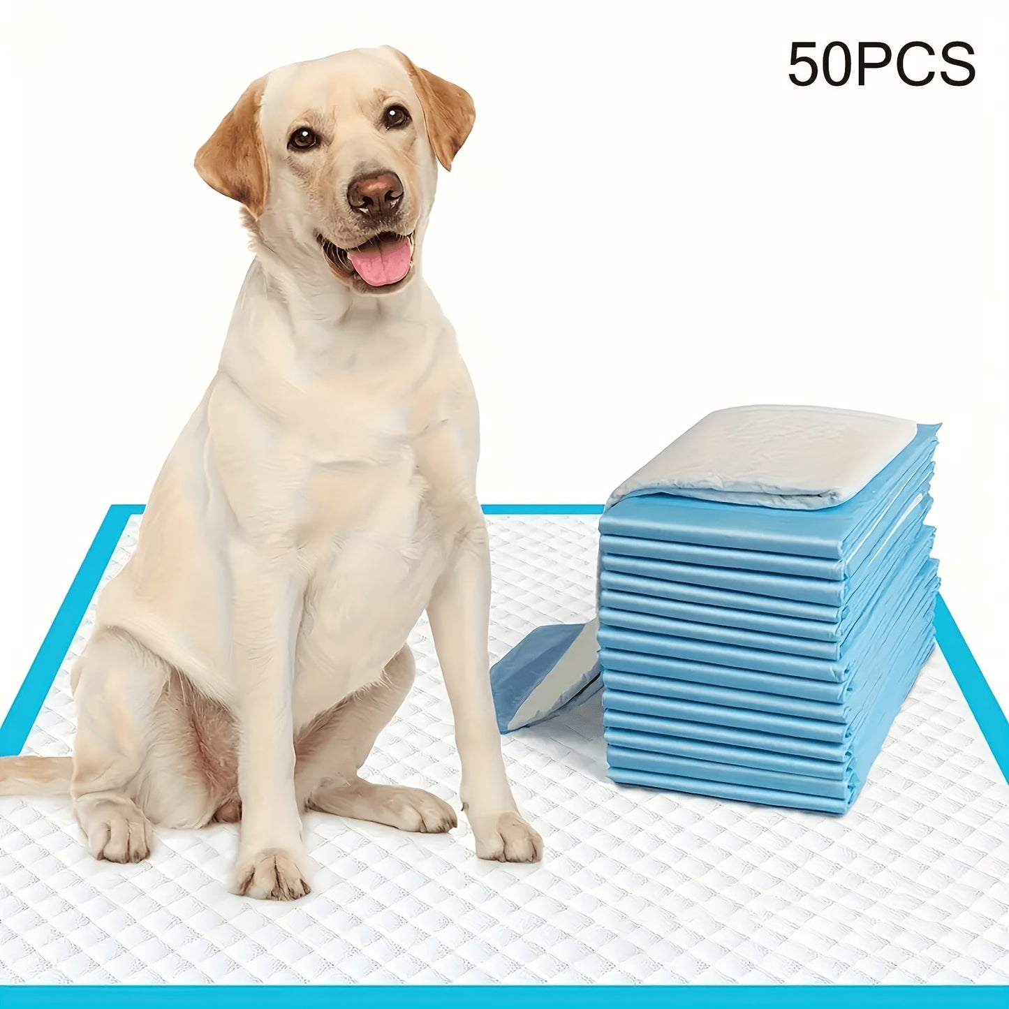 Super Absorbent Dog Pee Pads 23.6x23.6 Inch for Puppy Training & Indoor Pet Toilet Use – Leak-Proof Odor-Control Training Pads, 50 / 100 / 200 / 400 Count Bulk Value Packs