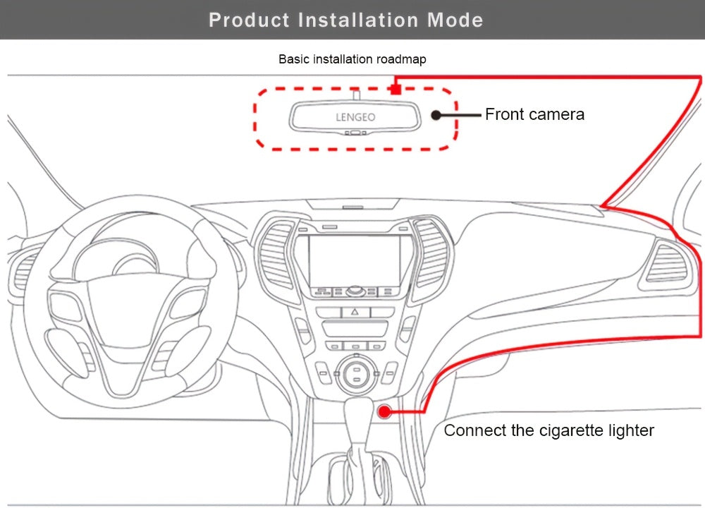 3 Channel Dash Cam Front Rear & Inside 1080P+1080P+1440P – Free 64GB SD Card, Super Night Vision, Loop Recording, G-Sensor, Motion Detection & 24-Hour Parking Mode