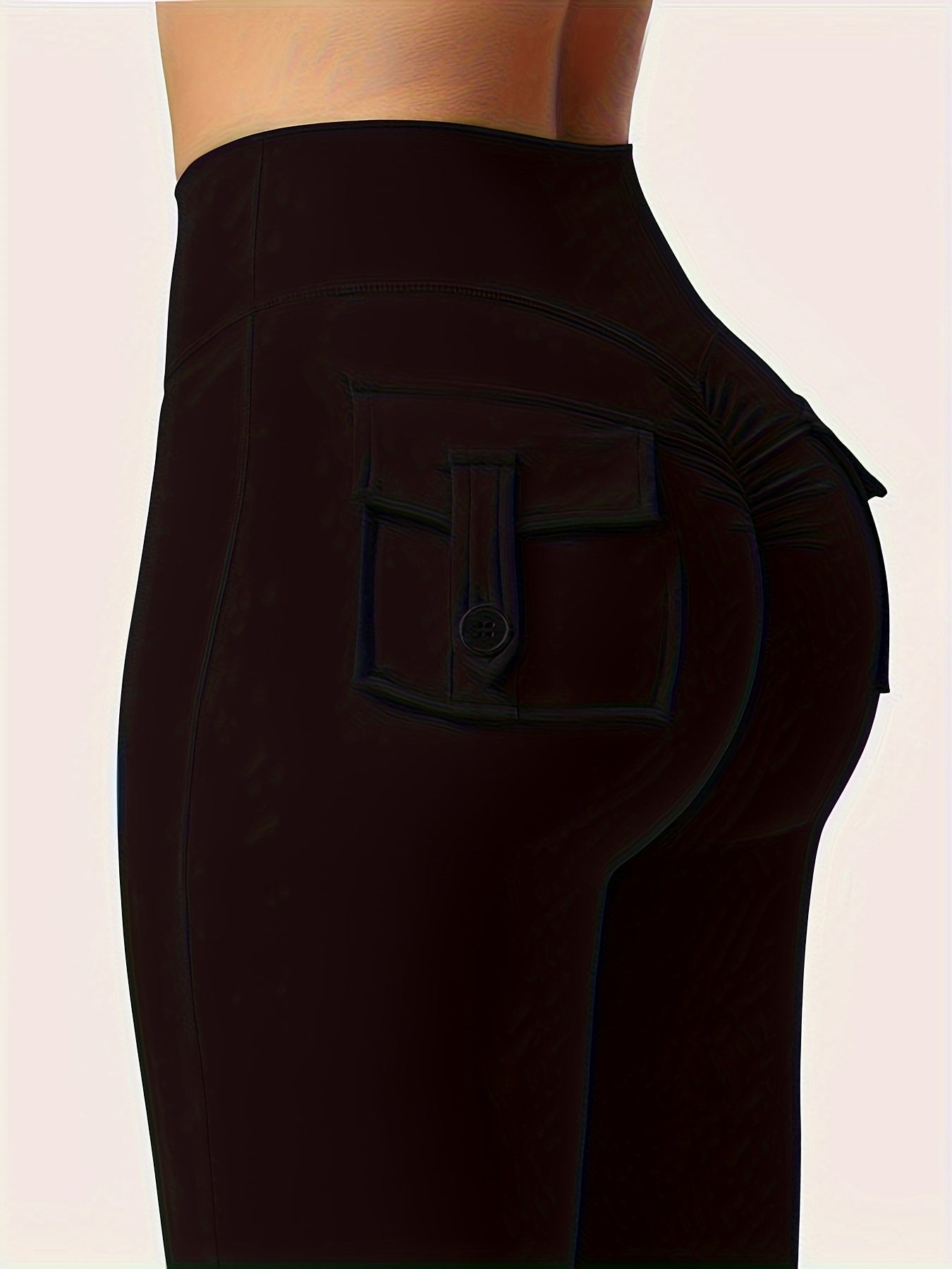 Women's 3-Piece High Waist Flare Yoga Pants Set with Belt and Pockets, Scrunch Butt Lifting Squat Proof 90% Polyester Stretchy Flared Leggings for Workout Gym Running Casual Wear