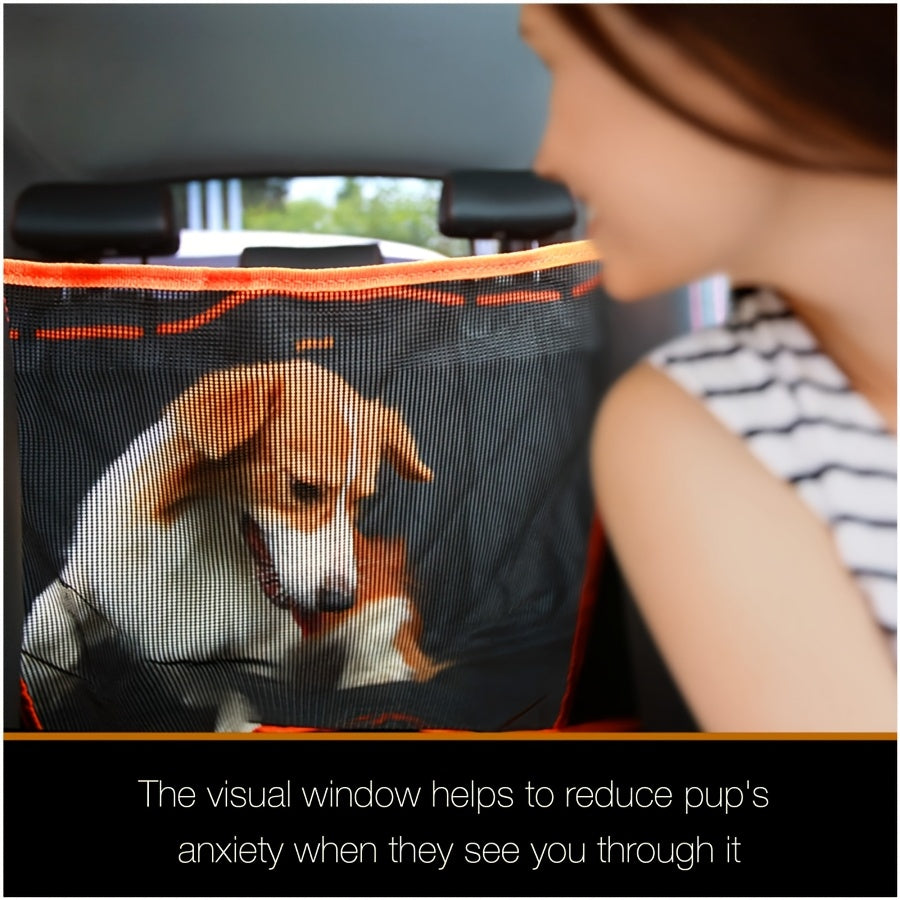 Heavy Duty Dog Car Seat Cover Waterproof Non-Slip Backseat Protector Scratch-Proof Spill-Proof Nylon Pet Seat Cover SUV Sedan Truck Side Flap Door Protection Easy Install Machine Washable