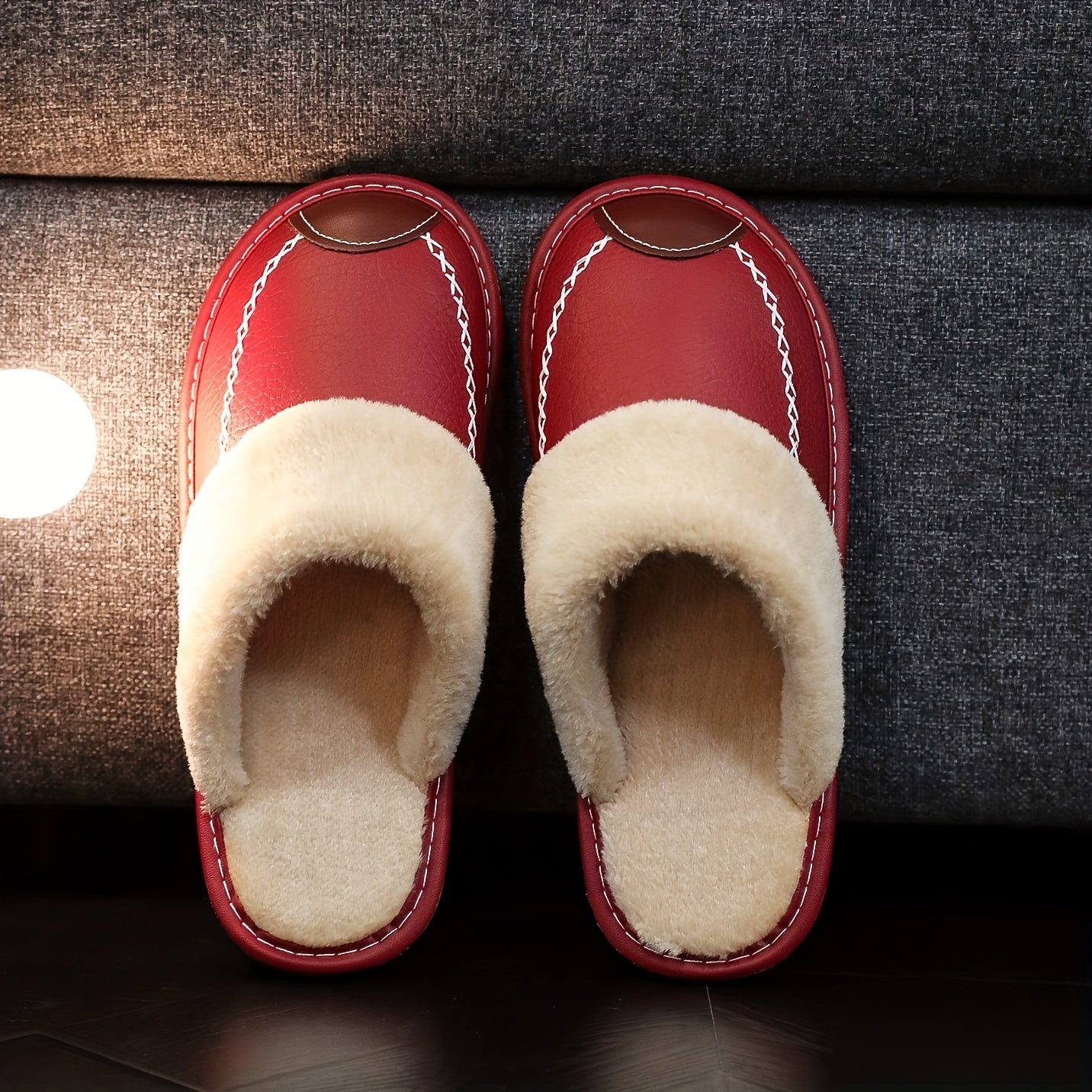 Men's Slip-On Indoor Slippers with Soft PU Sole – Warm Non-Slip House Shoes for Winter, Lightweight Comfort Home Slippers in Multiple Colors, Sizes US 3.5–13