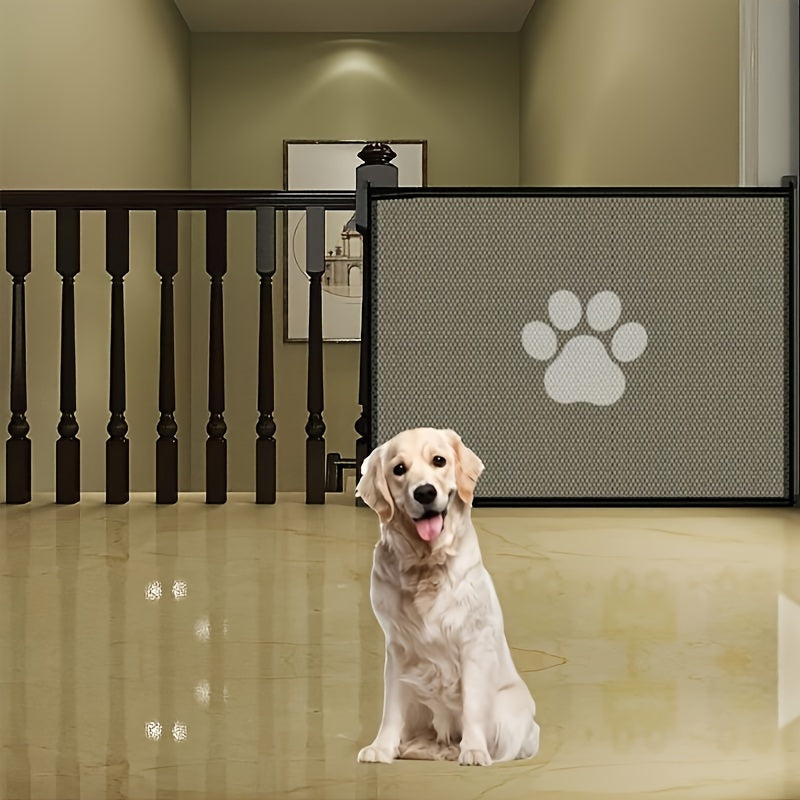 Portable Folding Pet Gate Dog Safety Barrier Fence – Foldable Mesh Isolation Net for Indoor Doorways, Stairs & Rooms, Available in Small & Large Sizes