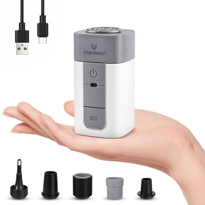 Portable Electric Air Pump 2600mAh USB Rechargeable – Super Fast Inflation for Air Mattress, Swimming Ring, Vacuum Storage Bags & Sleeping Bags, Compact Lightweight Camping Outdoor Pump