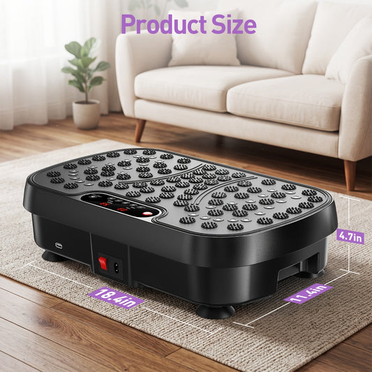 Vibration Plate Whole Body Workout Machine Lymphatic Drainage Fitness Platform Silent Motor Adjustable Speed Control Home Gym Exercise Equipment for Weight Loss Muscle Toning