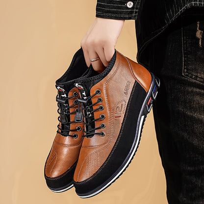 Men's High Top Business Casual Dress Shoes – Lace-Up Formal Oxford Sneakers for Office & Suit, 13 Colors, US Sizes 6.5–13.5