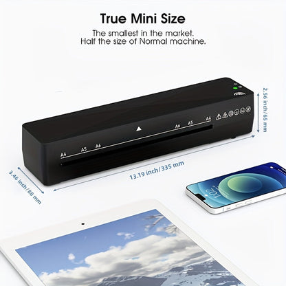 A4 Laminator Machine Hot and Cold, 9-Inch Thermal Laminator with Fast 1-2 Min Warm-Up, Bubble-Free Lamination for Home, Office & School, Compatible with 80-125 Mic Pouches – Jam-Free Design