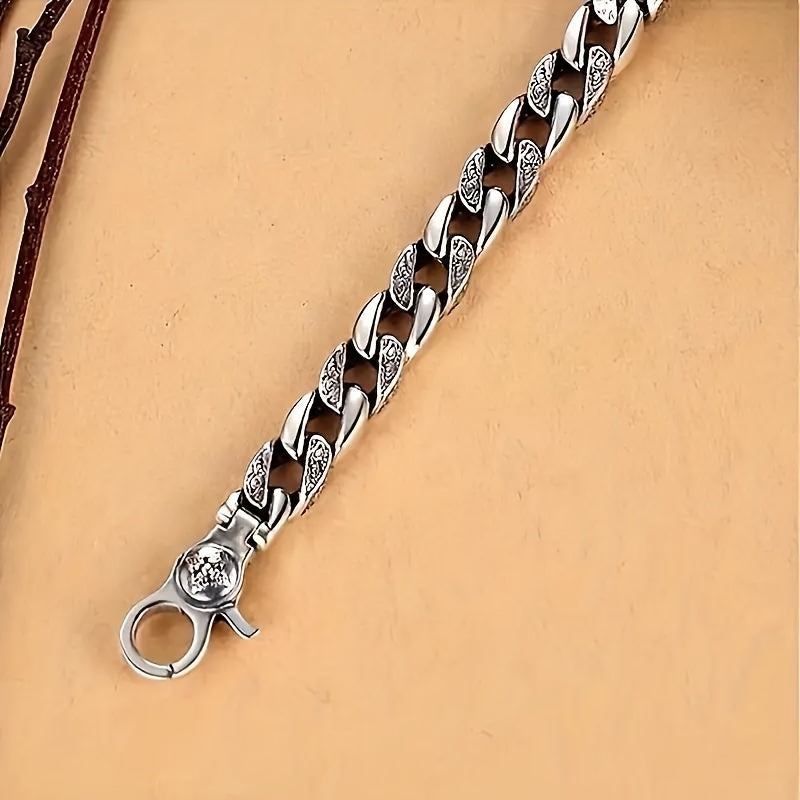 925 Sterling Silver Men's Fashion Bracelet – Classic Chain Design in 3 Sizes 7.10" 7.87" 8.66" Everyday Wear Jewelry Gift for Men Family Friends