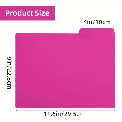 Plastic Manila Folders 27/54 Pack – 9 Colors Heavy Duty Poly Filing Folders, Letter Size 1/3 Cut Tab, Back to School Classroom Organization for Office, Teachers & Students